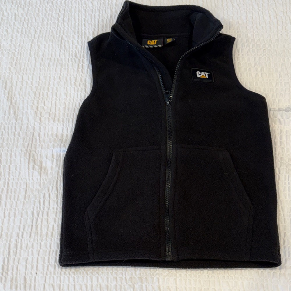 CAT kids Black Fleece Vest